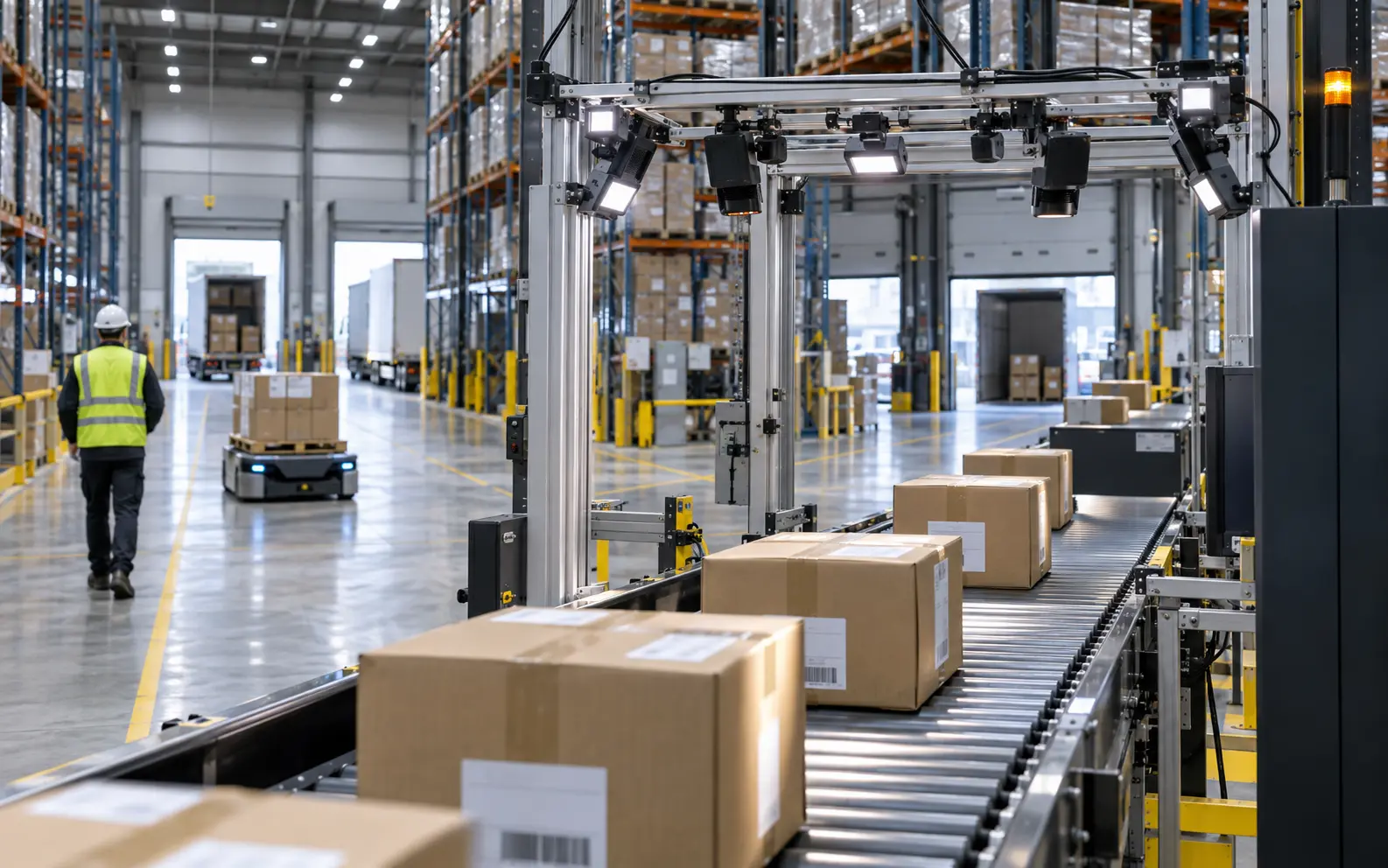 Vision system verifying cartons on a warehouse dispatch line